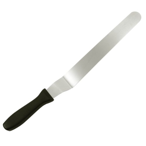 Fat Daddio's Offset Spatula, 12 Inch, Black, Silver