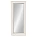 Kate and Laurel Macon Framed Wall Panel Beveled Mirror, 16x36, Distressed Soft White