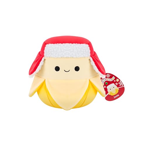 Squishmallows SQXM01490 - Junie die Banane mit Mütze 19 cm, offizielles Jazwares Plüsch, superweiches Kuscheltier