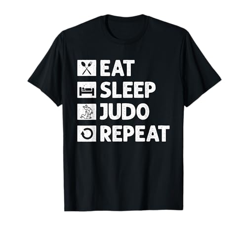 Judo Eat Sleep Repeat Meme divertente Maglietta