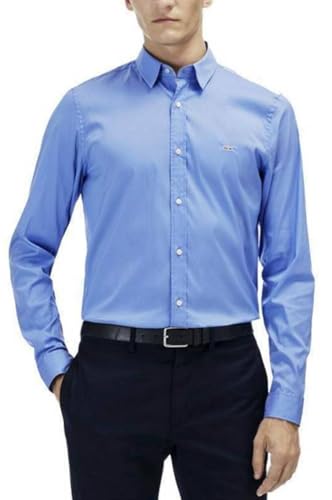 Lacoste - Camisas ajustadas para hombre, azul., 54