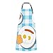 ppetizzazione deliziosa colazione fritta salsiccia Grembiuli personalizzati per le donne appetitosi deliziosi colazione all'uovo fritto salsiccia regolabile cravatta regolabile con tasche per adulti