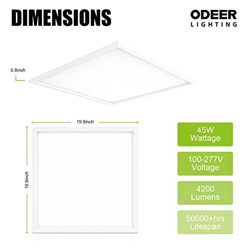 Odeer 2X2Ft Led Kitchen Flat Panel Light, Dimmable Drop Ceiling Light, 4000K Neutral White, 45W & 4200Lm, Built-In Driver, Super Slim Flush Mount Ceiling Kitchen Light… #TOP3