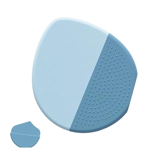 Foundation Brush - Flat Silicone Makeup Tool, Streak Free Liquid Formula Blending, Contour Applicator, Zero Product Waste Featur
