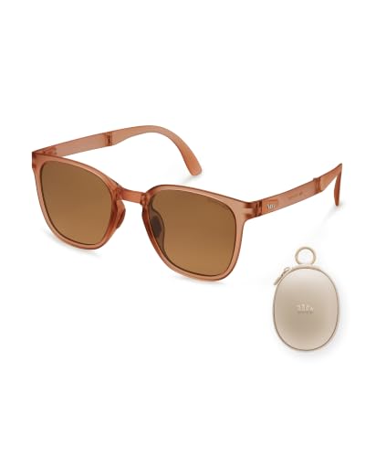 Image of BENEUNDER Polarized Sunglasses for Men Women, Ultra Lightweight Folding Sunglasses with Organizer