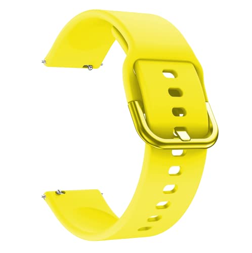 Image of YODI 19mm Soft Silicone Strap Replacement Belt Band for Noise Colorfit Pro 2, Colorfit Pro 2 Oxy, Colorfit Pulse, Colorfit Beat, Boat Storm, Fire Bolt Ninja 2 Smart Watch Straps (C YELLOW)