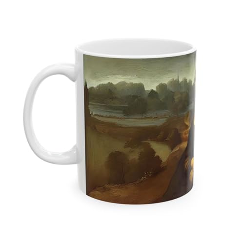 Taza de cerámica Mona Lisa 11 onzas miniatura 2