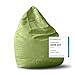 Produktbild Lumaland Sitzsack Luxury XL Plus 85x65cm | Microvelours Beanbag mit extra weichem & robustem Stoff | Für Erwachsene & Kinder| Ideal geeignet für Kinderzimmer | Sessel & Stuhl Bean Bag [Grün]