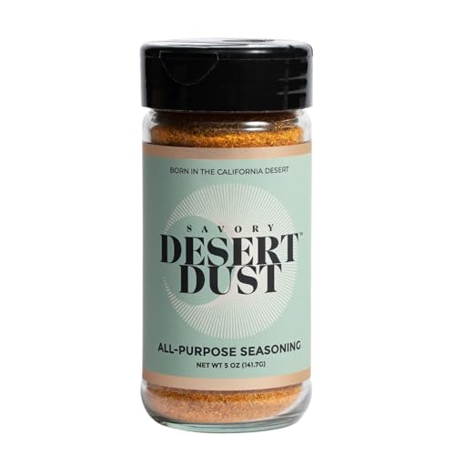 Desert Dust Savory Seasoning – Organic Date Sugar Blend with Cumin, Paprika &amp; Chili | Perfect Savory Spice for Chicken, Fish, Veggies &amp; More | Low-Glycemic, Gluten-Free, No Brown Sugar (5oz)