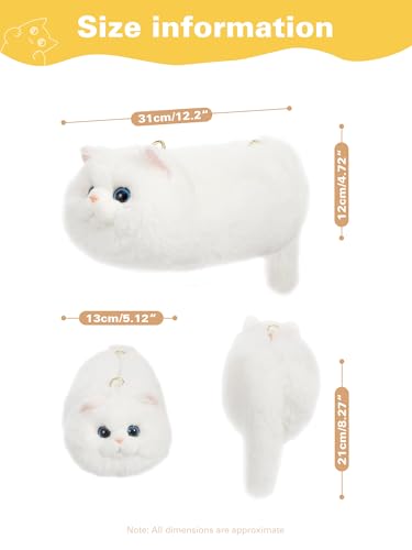 Cat Crossbody Bag Realistic Cat Shaped Backpack with Adjustable Strap and Metal Chain, Gift for Girl,Sister,and Daughter2