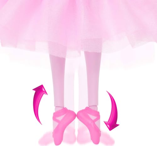 Barbie in the Nutcracker Clara Ballerina Doll | Wearing a Pink Satin Dress with Puffed Sleeves, Articulated Ankles, and Toy Nutcracker​​ - image 5
