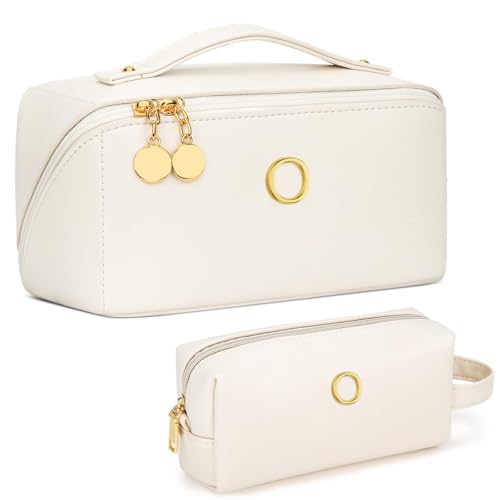 KKXIU Initial Makeup Bag for Women, Personalized Gifts for Women
