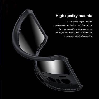 Image of A rtistque Clear Hard Transparent Acrylic Armor Anti-Drop Shockproof TPU Edge Back Cover Case for MI11X / MI 11X Pro - Black