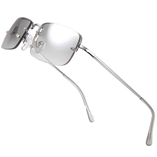 The Fresh Minimalist Small Rectangular Sunglasses Clear Eyewear Spring Hinge