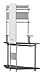 Calico Designs Arch Tower Corner Computer Tower Multipurpose Home Office Computer Writing Desk - Silver / Black, 50510