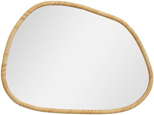 HOMCOM Miroir Mural, Miroir décoratif, Forme Organique, 70 x 50 c...