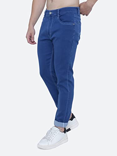 Image of Strechable Denim Regular Fit Mid Waist Light Weight Soft Feel Stretchable Denim Jeans Pant for Men