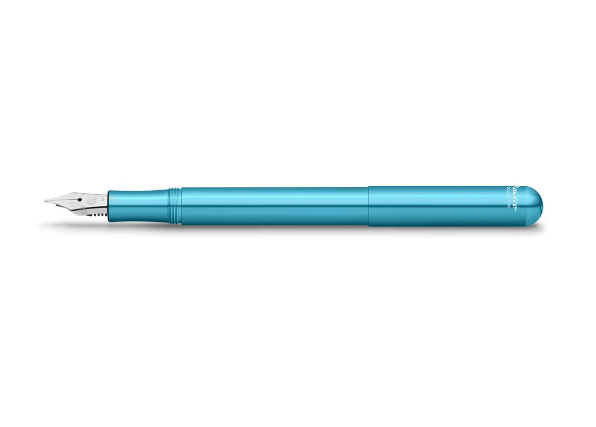 Kaweco COLLECTION Fountain Pen Liliput Blue I Premium Aluminium Fountain Pen with Steel Nib for Ink Cartridges I Exclusive Pen 12.4 cm I Nib: BB (Extra Broad) โ image 1