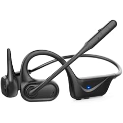 BANIGIPA Bluetooth 5.4 Headset with Microphone, Open Ear Headphones w/Mic | Wireless Earphones Noise Cancelling for HD Calling, Mute Button, Light & Comfortable Headset for Working Office Meeting-15H