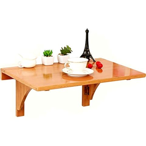 HRD Mesa Plegable De Pared de bambú-Mesa De Pared Abatible, Escritorio de computadora para Espacios pequeños Cover