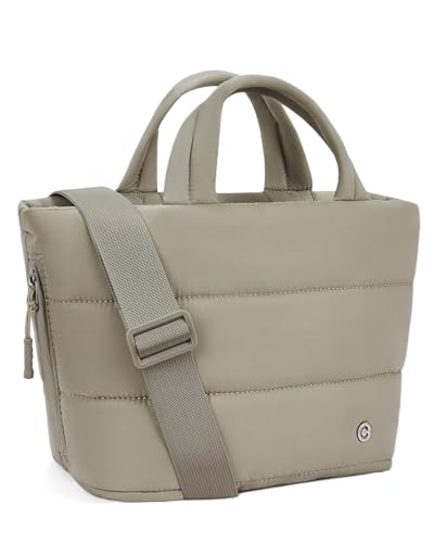 Image of CHOLISS Small Puffer Tote Bag for Women - Quilted Crossbody Bags, Puffy Nylon Satchel Travel Handbags