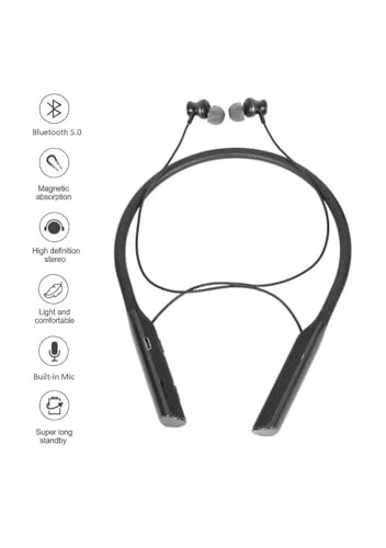 Image of Bluetooth Earphones for One-Plus Nord CE 2 Lite Earphones Original Like Wireless Bluetooth Neckband in-Ear Headphones Headset with Mic, Deep Bass, Sports Earbuds (60 Hours, L35-5)