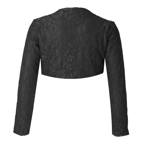 Kids Lace Flower Girl Bolero Shrug Dress Coat Long Sleeve Cardigans Short Jacket Cover up2