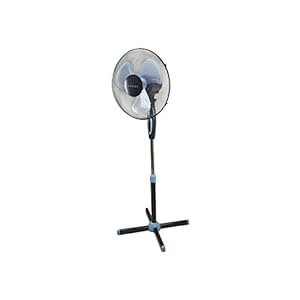 Beper P206VEN100 Ventilatore a Piantana, 35 Watt, Metallo /ABS, Diametro 40 cm, 3 Pale,3 Velocità, Oscillazione e Inclinazione regolabile, Nero