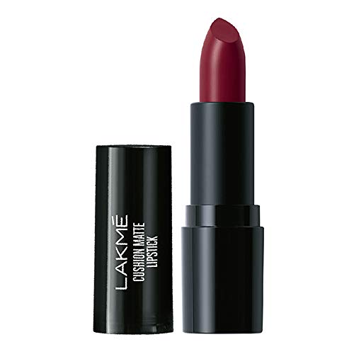 Image of LAKME Cushion Matte Lipstick, Burgundy Bloom, 4.5 g & Cushion Matte Lipstick, Plum Obsession, 4.5 g
