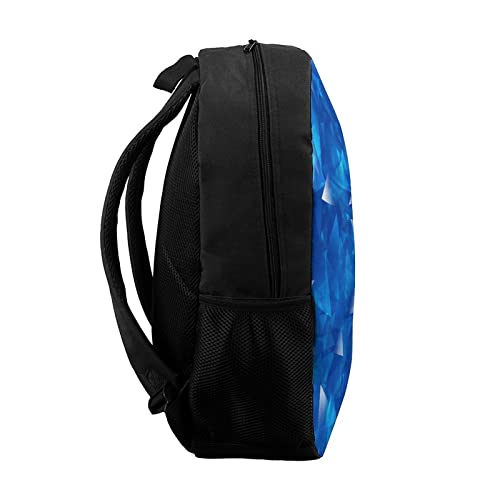 Sac d'école personnalité mode bleu 17 pouces avec cartable imprimé 3D