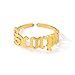 Produktbild DTYY Offener Ringe Für Frauen,Damen Verstellbar Elegant Skorpion Zwölf Sternbilder Goldenen Buchstaben Ring Sternzeichen Horoskop Schmuck Für Geburtstag Jubiläum Party Geschenk