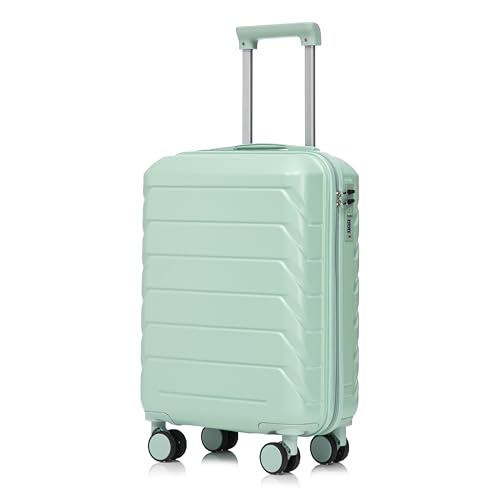 Image of 20 Inch ABS Hard Shell Travel Checked Luggage With Combination Lock, Blue