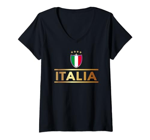 Damen ITALIA Italien Trikot Italien Fussball Fan 2020 / 2021 T-Shirt mit...