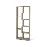 HEMAX Libreria Scaffale con 8 Ripiani per Soggiorno e Ufficio – rovere