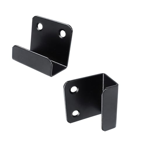 Image of 12 Pcs Stainless Steel Tile Display Hanger, Heavy Duty Wall Mounted Bracket Hooks for Ceramic Tiles, Mirrors, Picture Frames, Black, 0.79 inch Inner Width