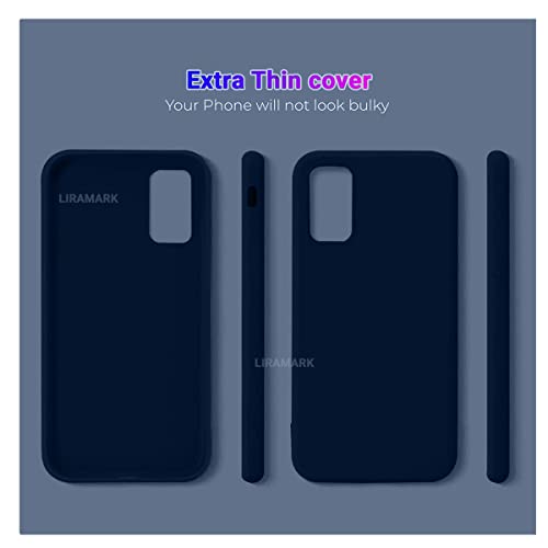 Image of LIRAMARK Liquid Silicone Soft Back Cover Case for OnePlus Nord 2 5G (Midnight Blue)