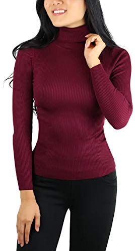 Image of ToBeInStyle Women's Classic Knit Fold Over Turtleneck Pullover