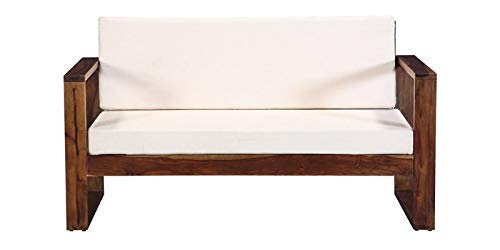 Image of Sheesham Wood 3 Seater Sofa Set for Living Room (Natural Finish)
