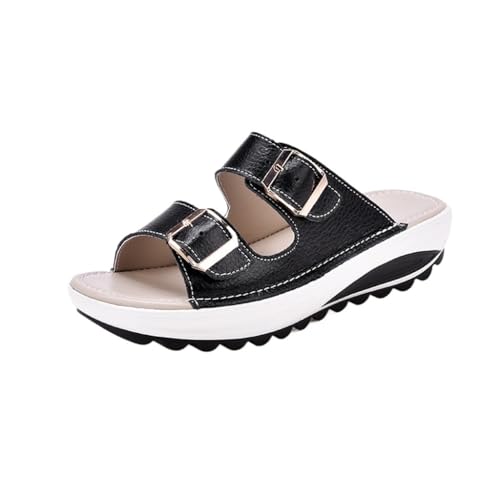 Sandals Buckle Sandals Casual Women S Slippers Thick Soled Sponge Cake and Student Beach Shoes