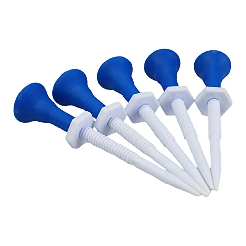 Badiman 4 個 ゴルフティー 高さ調整可能 ロングティー ウッドティー 目盛り付き ゴルフ 用品 コンペ アクセサリー ドライバー アイアン ラウンドOK 初心者 お試し ゴルフ規則適合, 青い