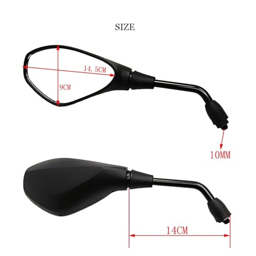 Espejo retrovisor de motocicleta universal 8/10mm para Zontes 310R1S y 150M 2