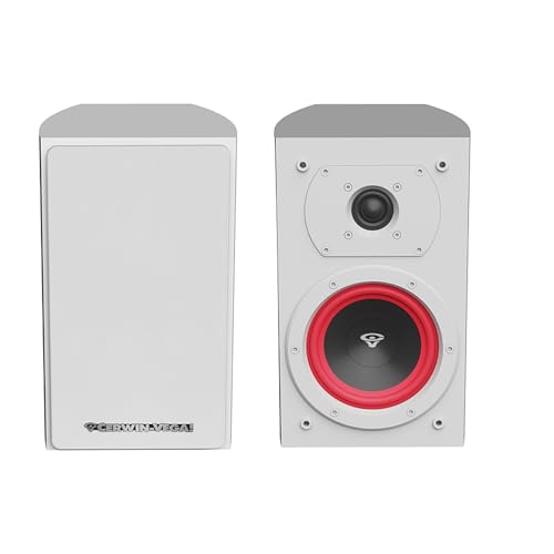 CERWIN-VEGA! Home Audio LA14W 4 inch 110 Watts 2-Way Bookshelf Speakers (White)