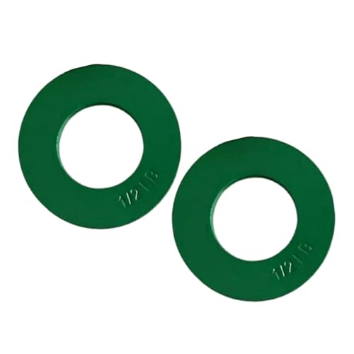 Ysyqkn 2 Discos de Pesas Fraccionadas de Acero de Alta Resistencia para Barras Fáciles de Usar, Ideales para La Progresión Deportiva Y Adecuados para, Verde 1 LB