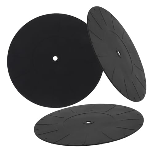 Yardwe 3pcs Turntable Pad Vinyl Record Player Mats Anti-static Silicone Mat for Turntable Record Protective Pad
