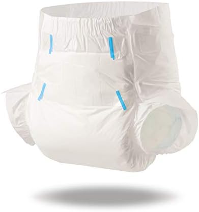 LittleForBig Adult Diaper 10 Pieces - ABDry White Diapers (Large 36"-46")