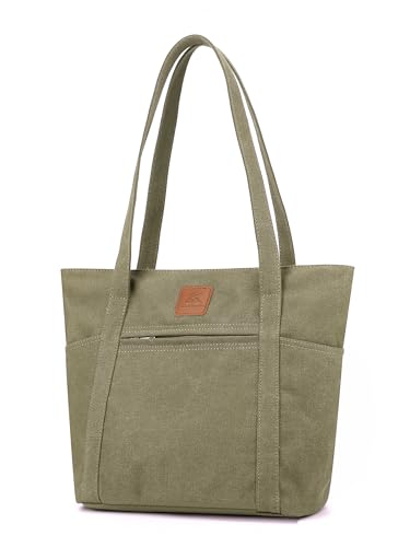 Image of Womens Shoulder Handbags Heavy Duty Canvas Work Tote Retro Bucket Bag