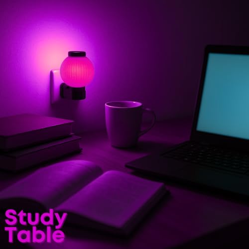 Image of Hi-Plasst Pink Plug in LED Night Lamp - Decorative 0 Watt Bulb Lamp for Bedroom, Wall & Side Table Lighting - Pack of 5