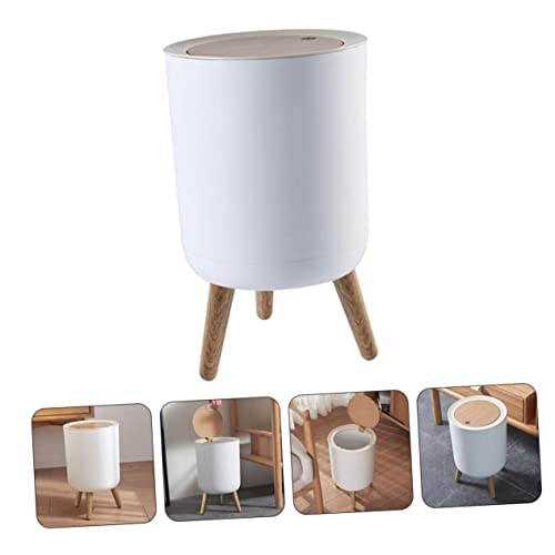 Caneca de basura rectangular blanca de plástico Garneck 7 L miniatura 6