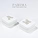 Parima Women's L Initial Mini Jewelry Case | Personalized Travel Case | Birthday Gift - White