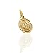 forme di Lucchetta - Medaglia Madonna Miracolosa Originale - in Oro Vero 14kt - Ciondolo Vergine Maria per Collana e Catenina fino a 4mm, Made in Italy immagine